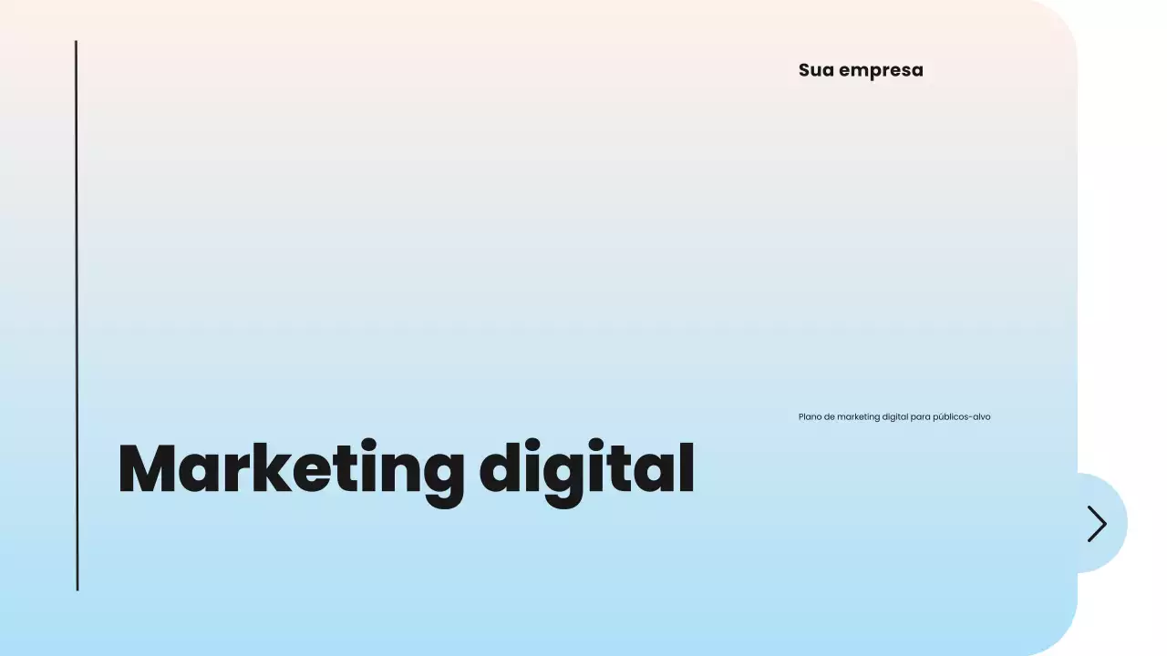 apresentação de marketing digital moderna azul
