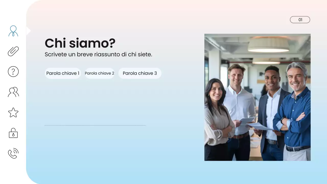 presentazione di marketing digitale moderno blu