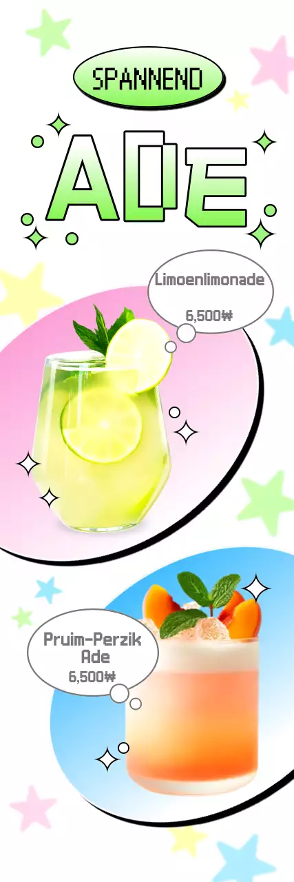 Promotie van het Green Pop Aid-menu