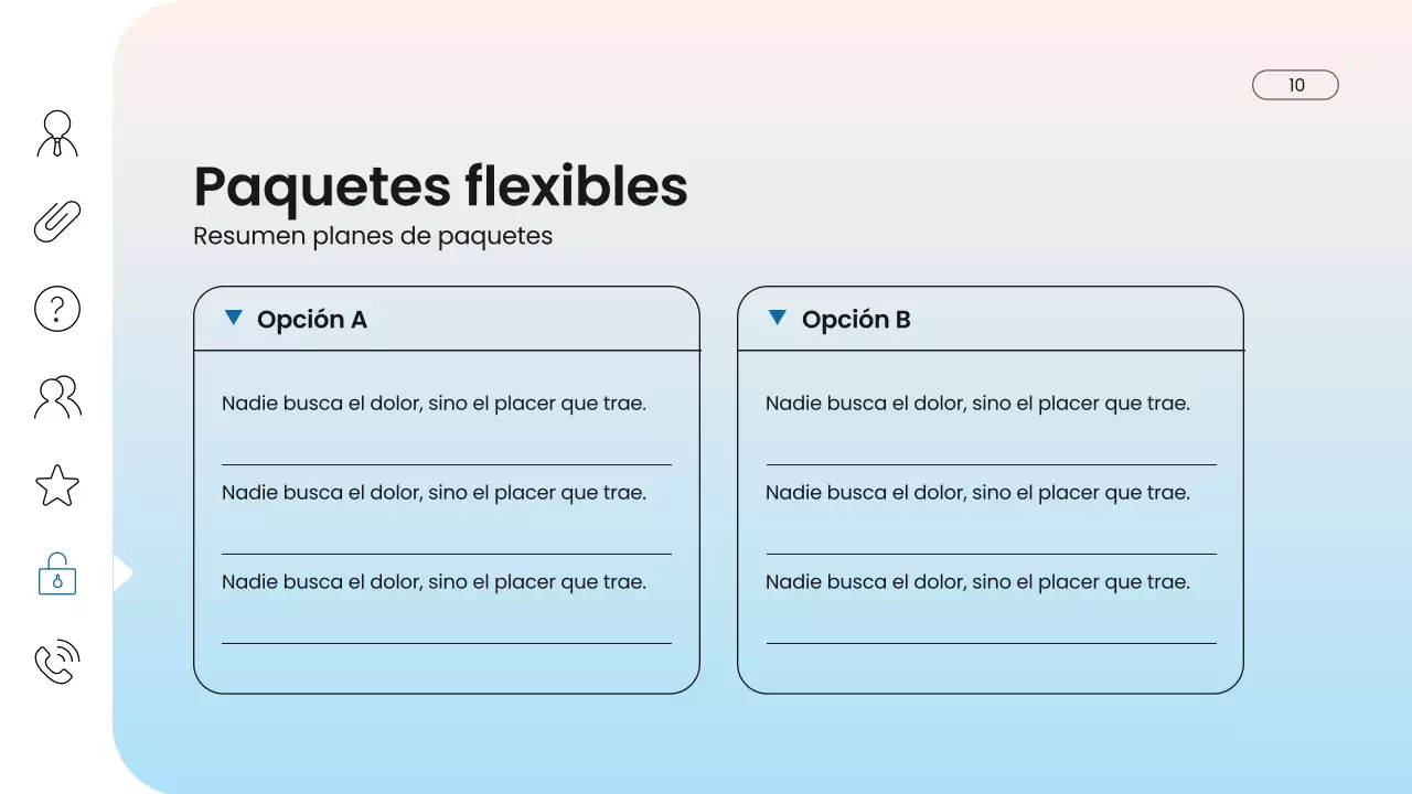 Presentación de marketing digital moderna en azul