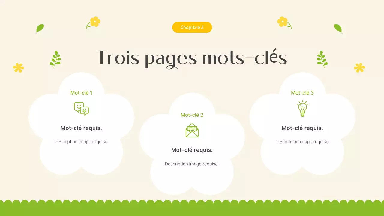 Introduction aux jolies fleurs printanières en jaune et vert citron