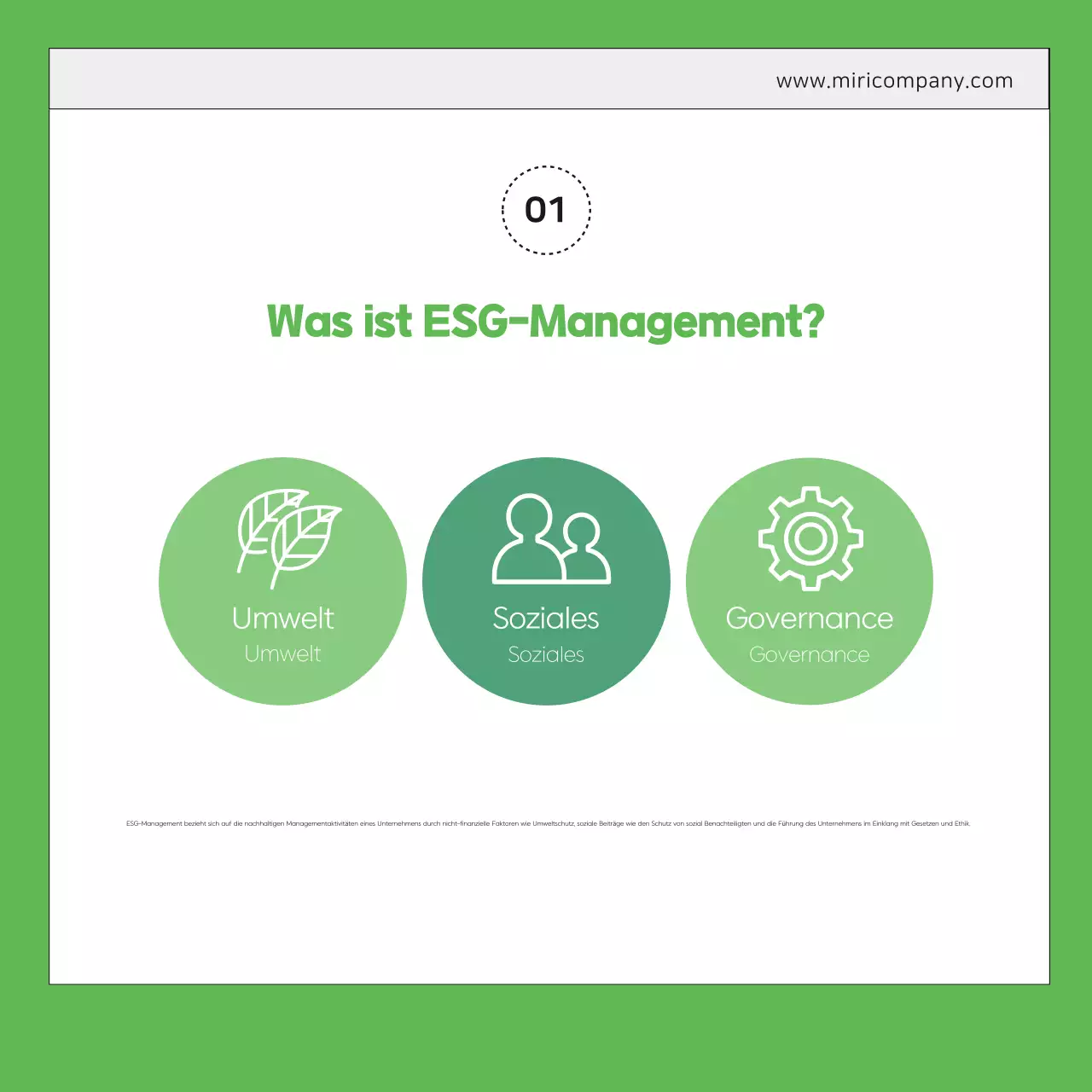 Analyse des Green Modern Management Reports