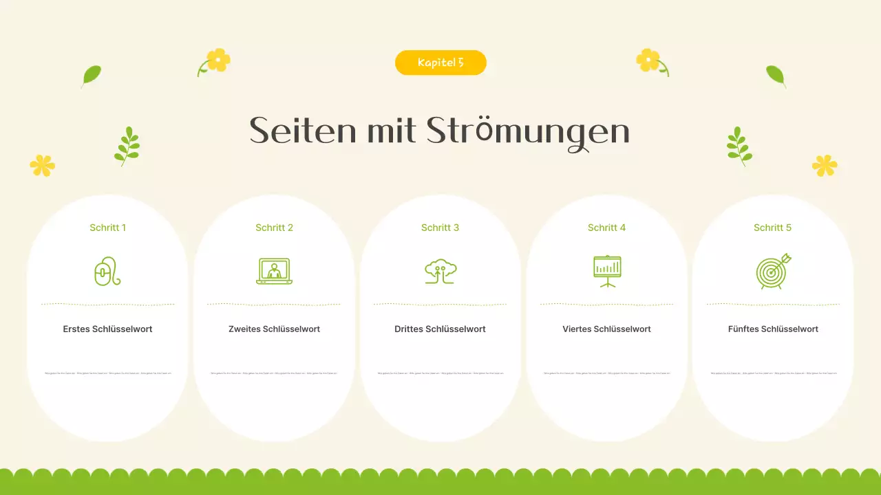 Einführung in die schönen Frühlingsblumen in Gelb und Limettengrün