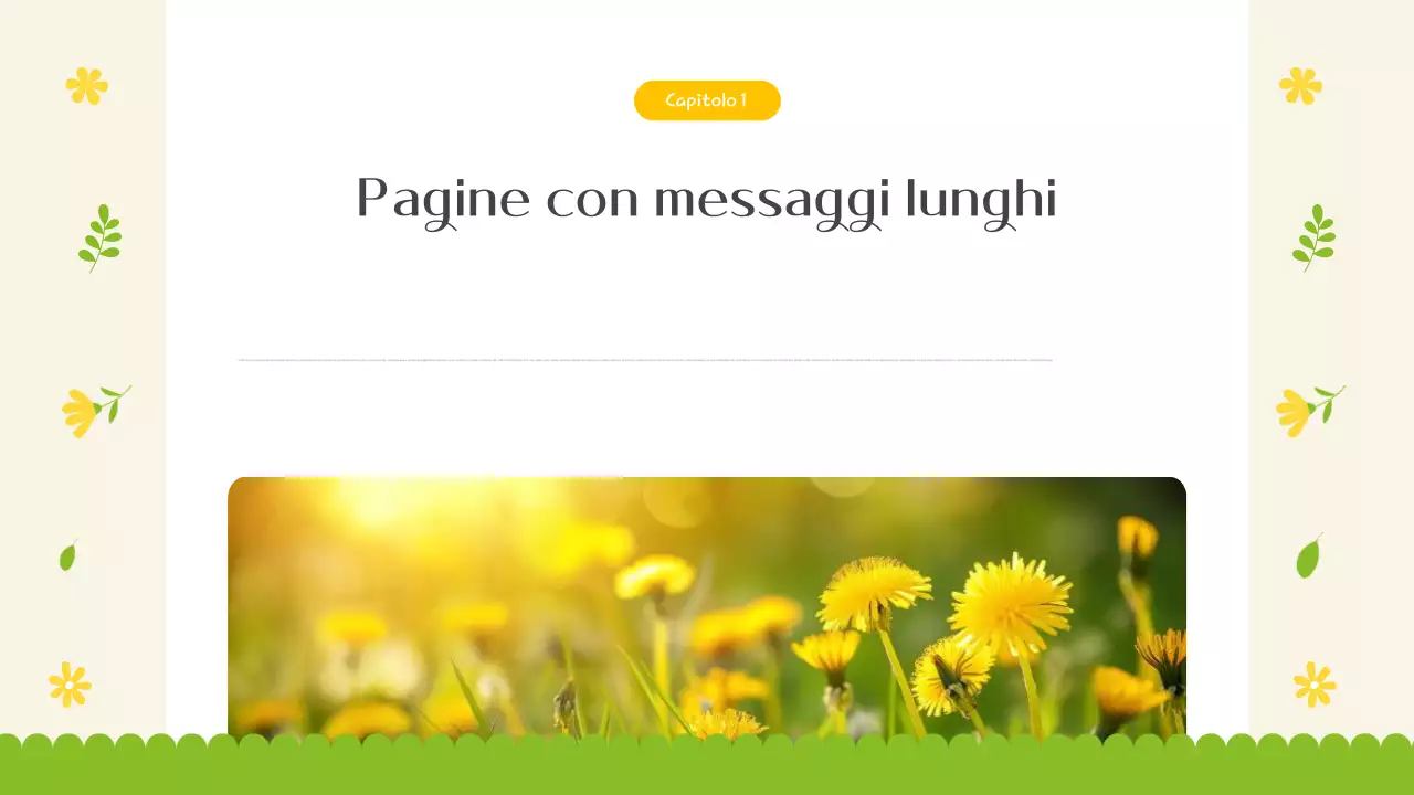 Introduzione ai bellissimi fiori primaverili in giallo e verde lime