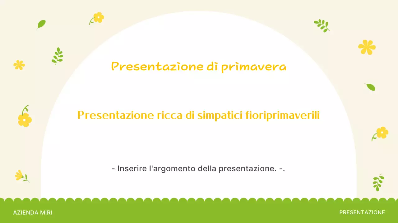 Introduzione ai bellissimi fiori primaverili in giallo e verde lime