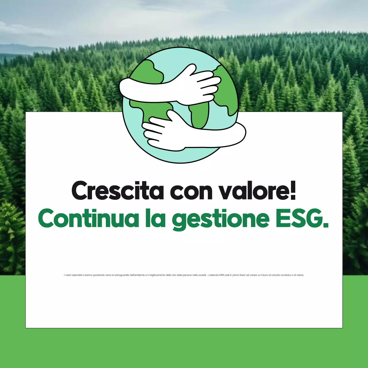 Analisi del rapporto di gestione moderna verde