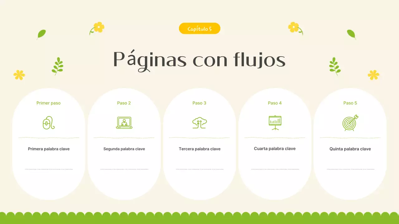 Introducción a las hermosas flores primaverales en amarillo y verde lima.