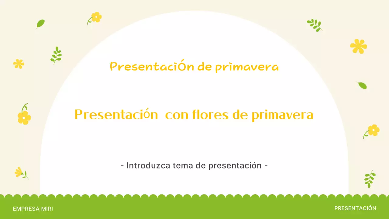 Introducción a las hermosas flores primaverales en amarillo y verde lima.