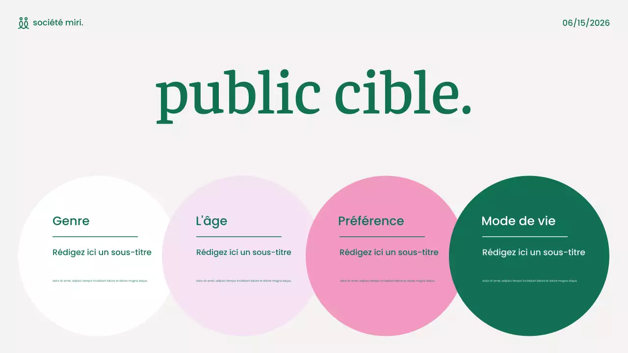 présentation marketing verte et moderne