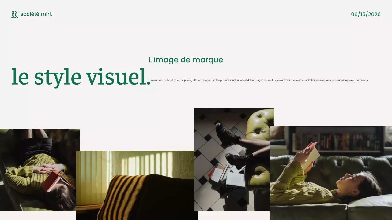 présentation marketing verte et moderne