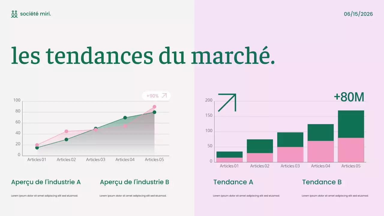 présentation marketing verte et moderne