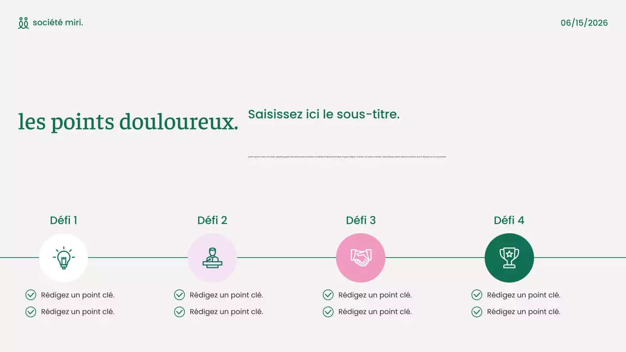 présentation marketing verte et moderne