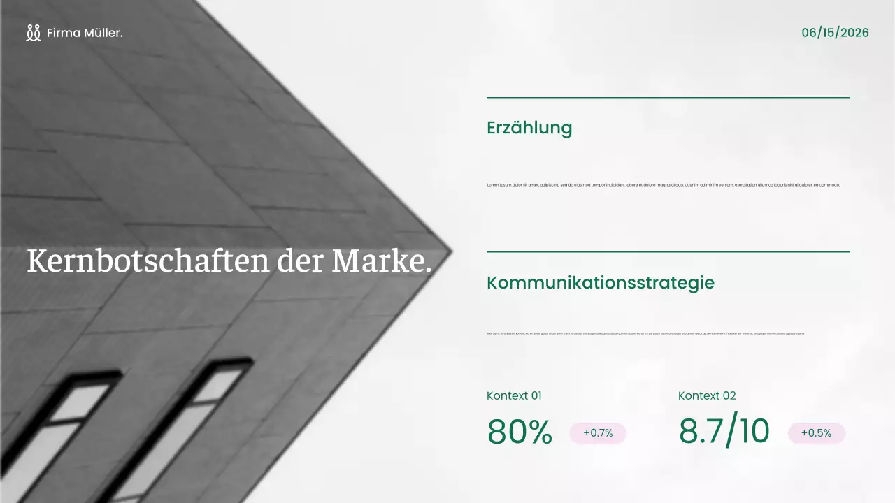 grüne moderne Marketingpräsentation