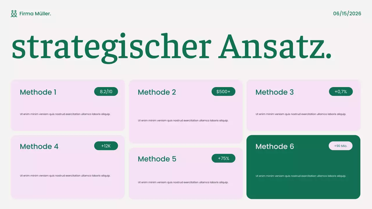 grüne moderne Marketingpräsentation