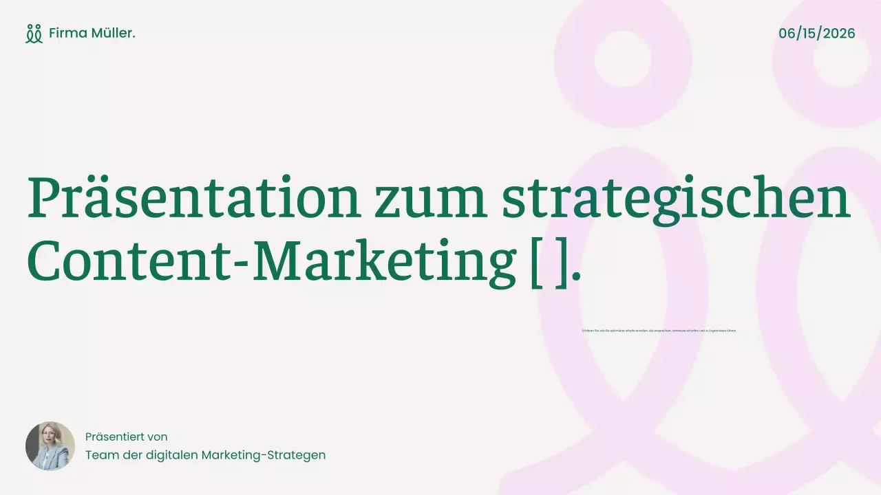 grüne moderne Marketingpräsentation