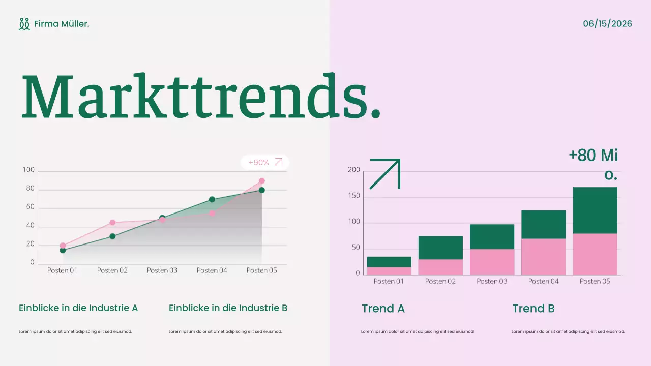 grüne moderne Marketingpräsentation