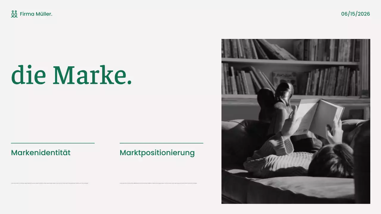 grüne moderne Marketingpräsentation