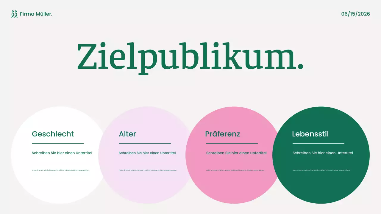 grüne moderne Marketingpräsentation