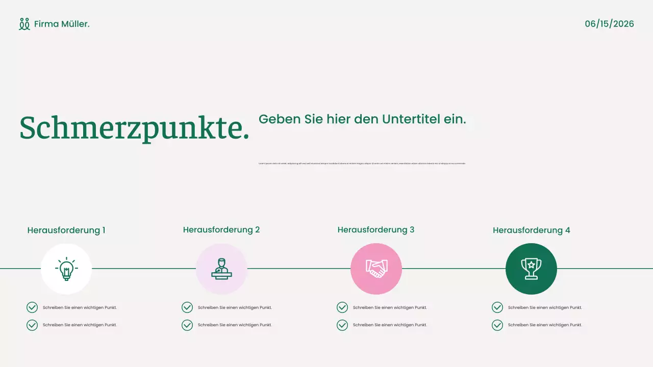 grüne moderne Marketingpräsentation