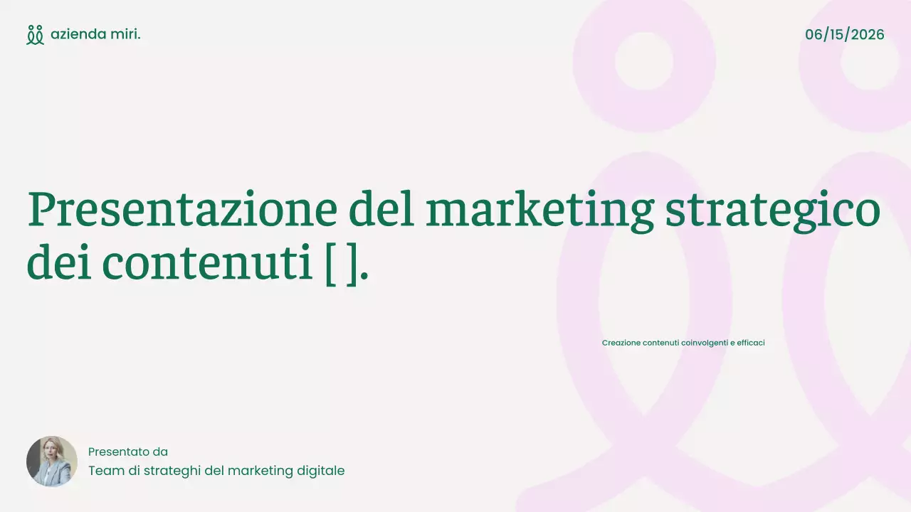 presentazione marketing moderno verde