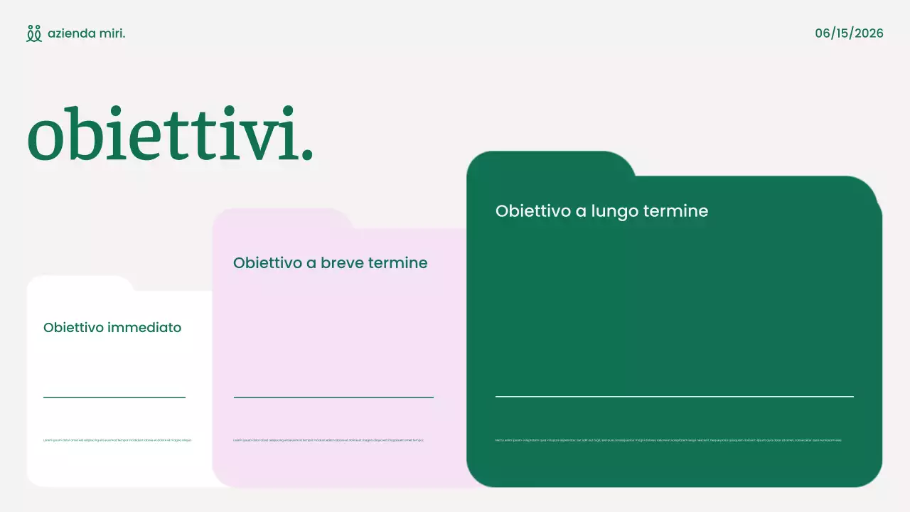 presentazione marketing moderno verde