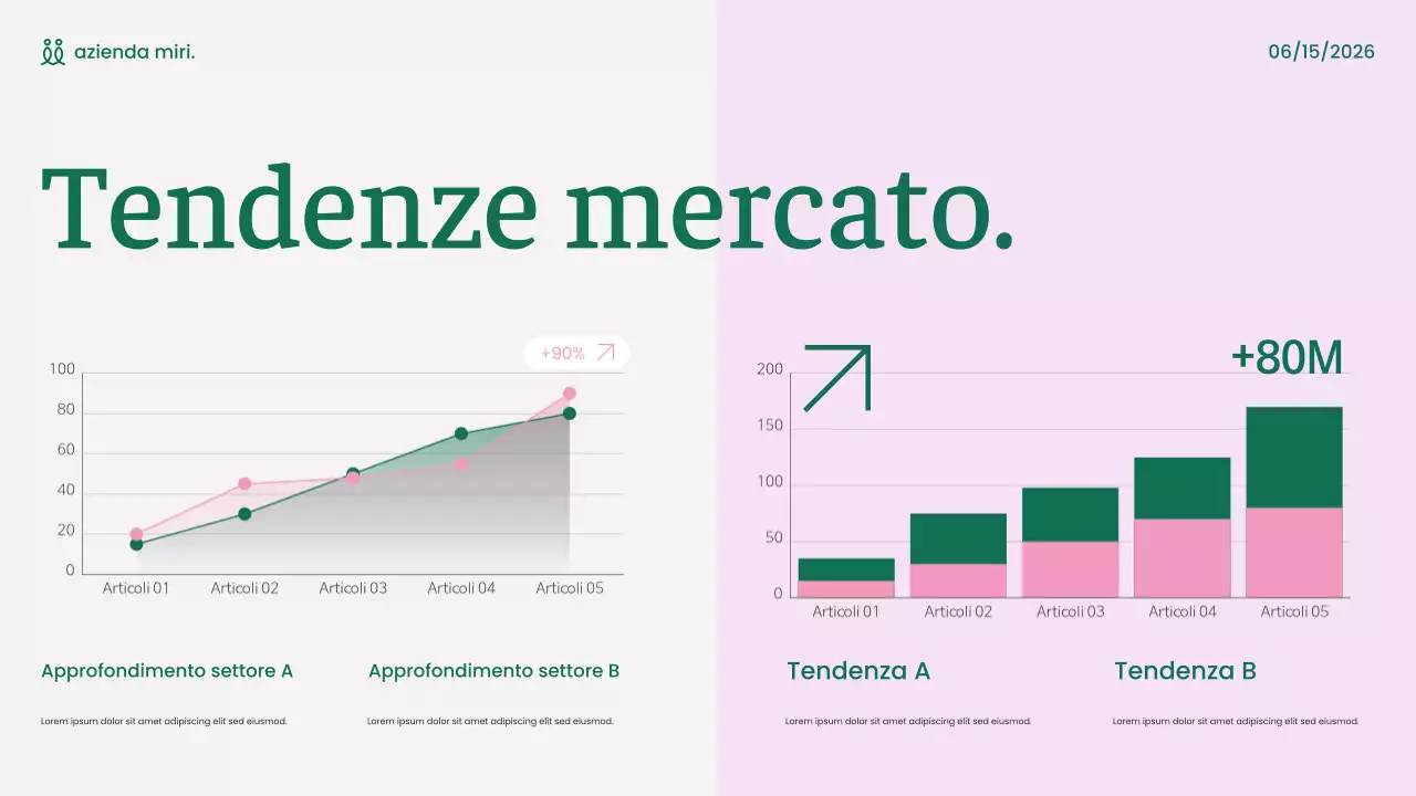 presentazione marketing moderno verde