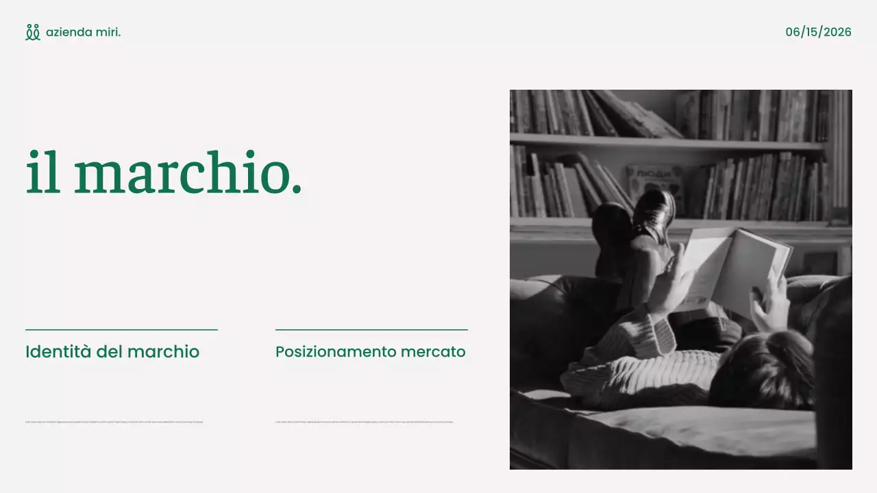 presentazione marketing moderno verde