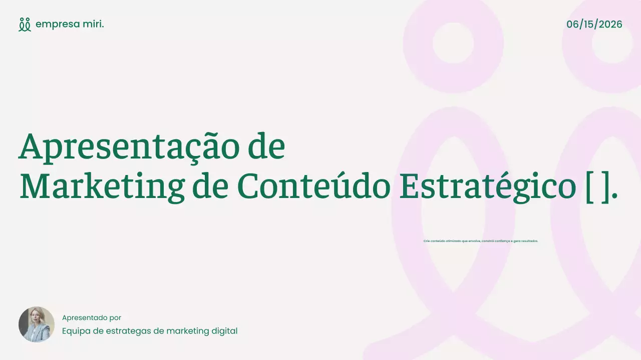 apresentação de marketing verde moderno