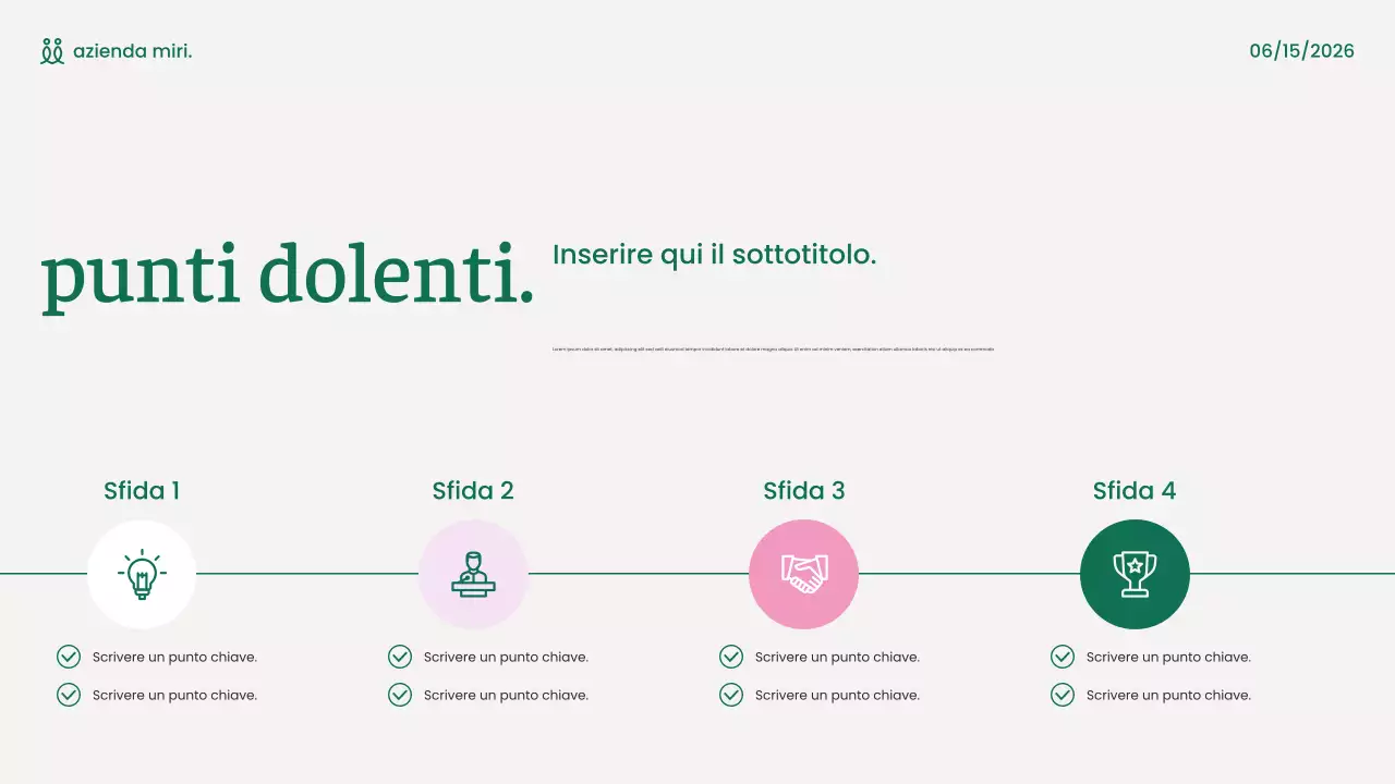 presentazione marketing moderno verde