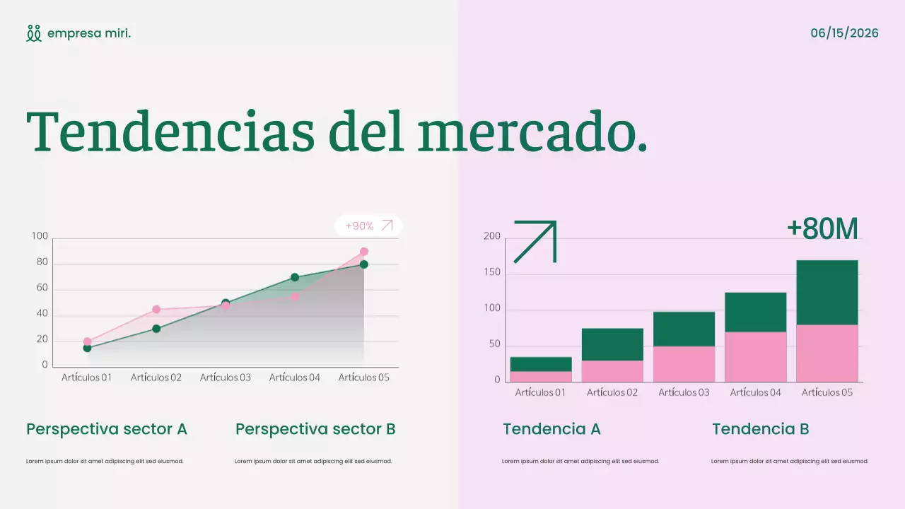 Presentación de marketing moderno y ecológico