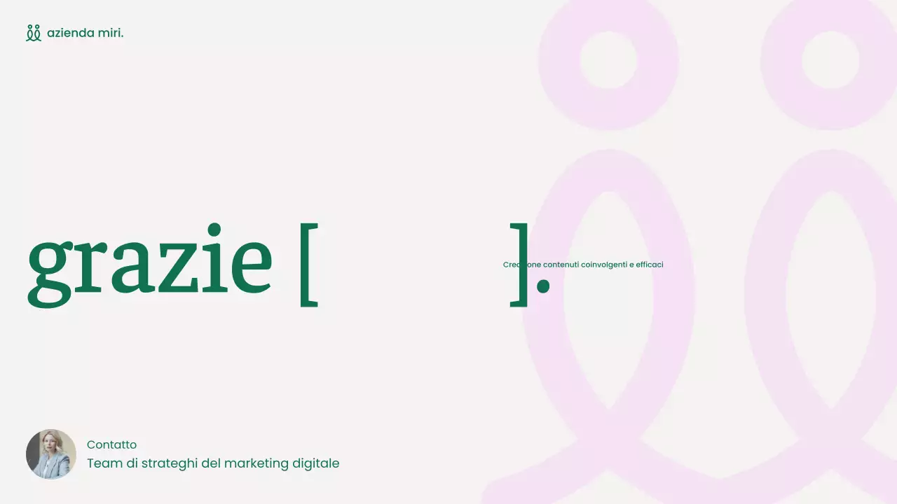 presentazione marketing moderno verde