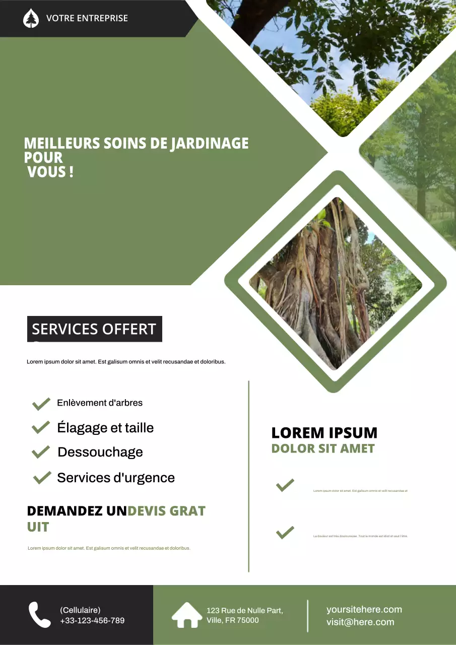 Affiche publicitaire de Green Modern Garden Services
