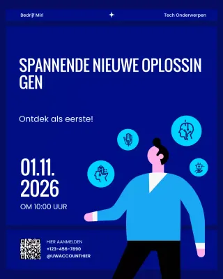 Instagram-bericht over de service-update van Blue and White