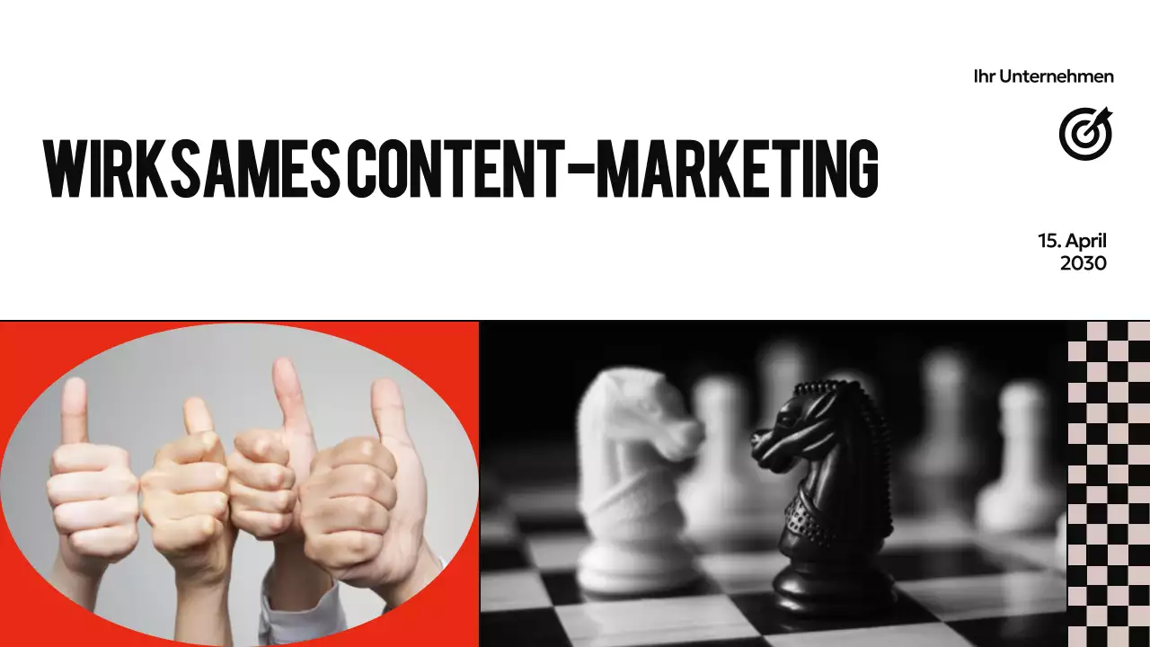 schwarzer moderner Marketingleitfaden