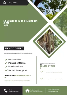 Manifesto pubblicitario di Green Modern Garden Services