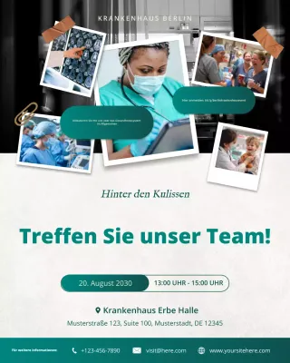 grüner farbverlauf professioneller gesundheitseinladungs-instagram-post