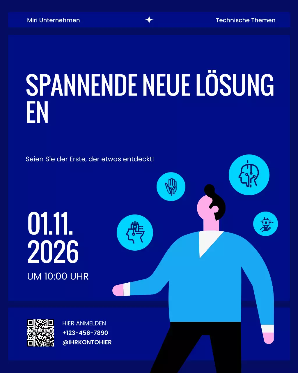 Instagram-Post zum Service-Update von Blau und Weiß