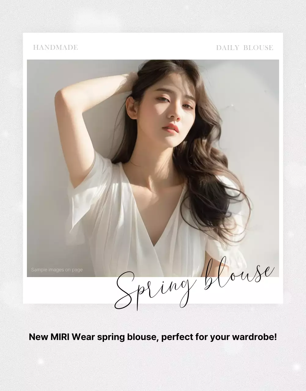 Iklan mode elegan berwarna merah muda