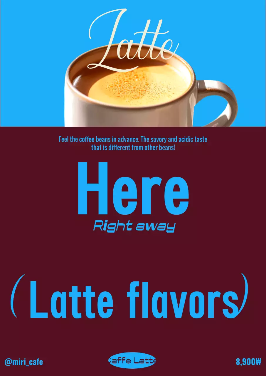 Sky Blue Pop Coffee Advertisement
