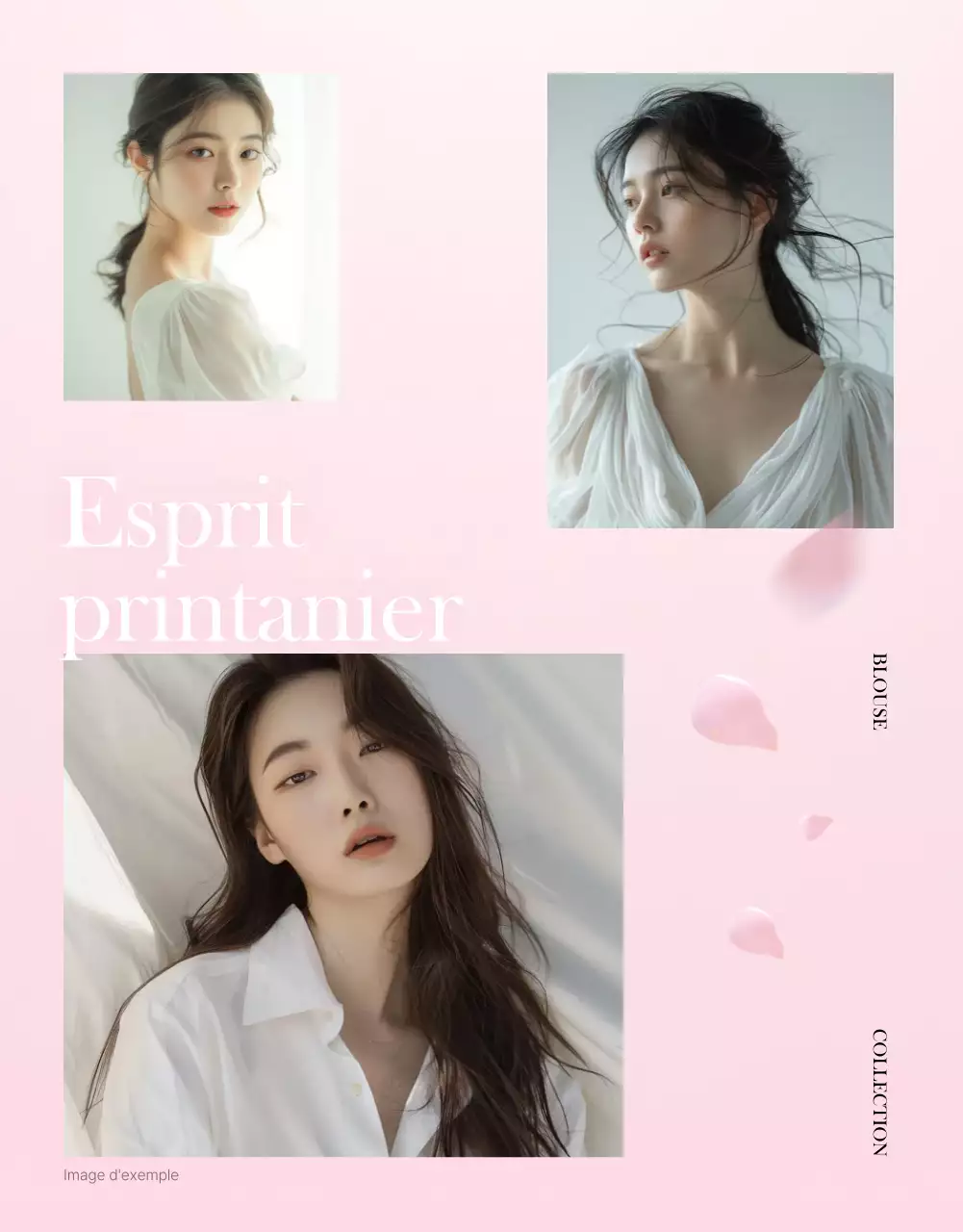 publicité de mode rose élégante