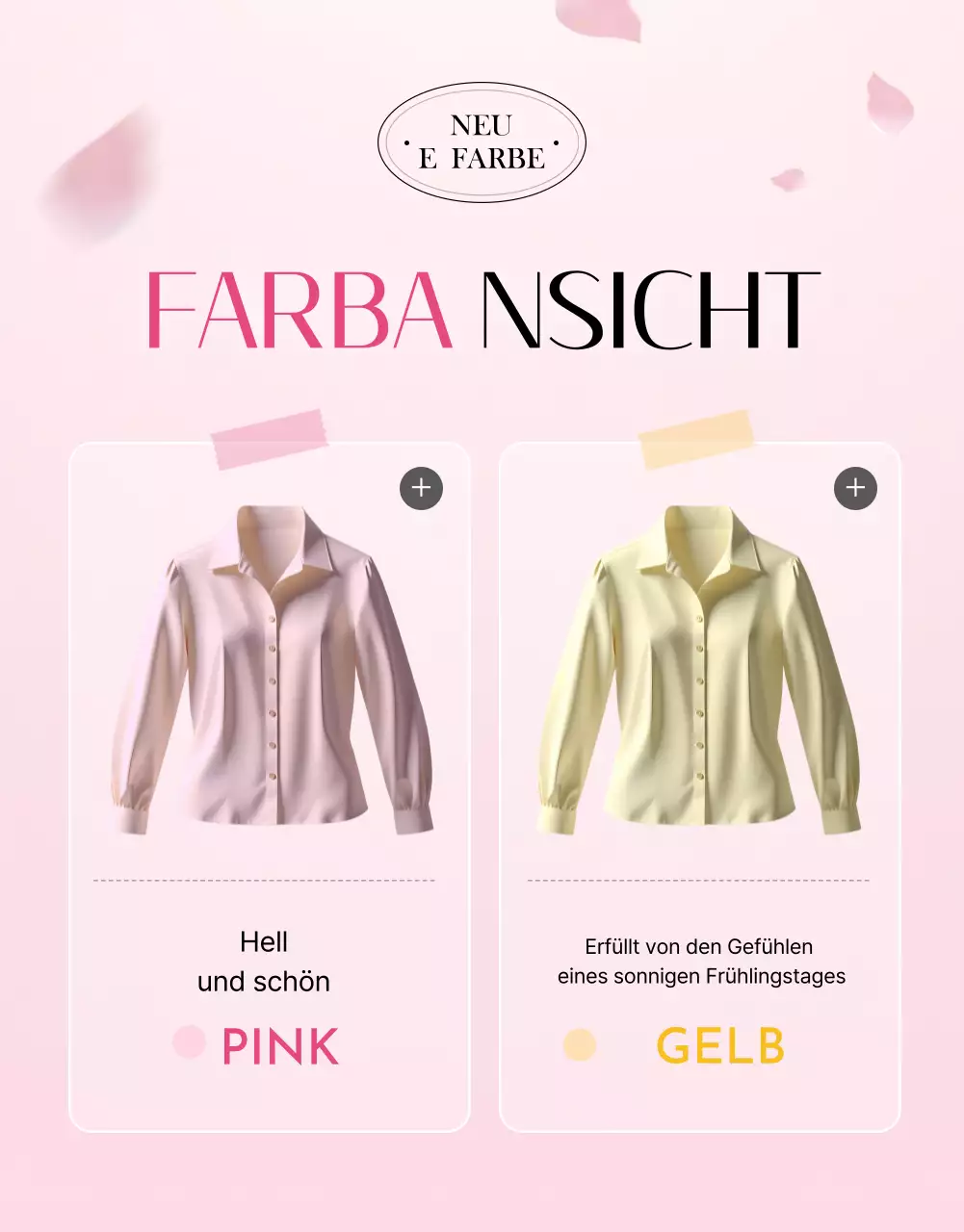 rosa elegante Modewerbung