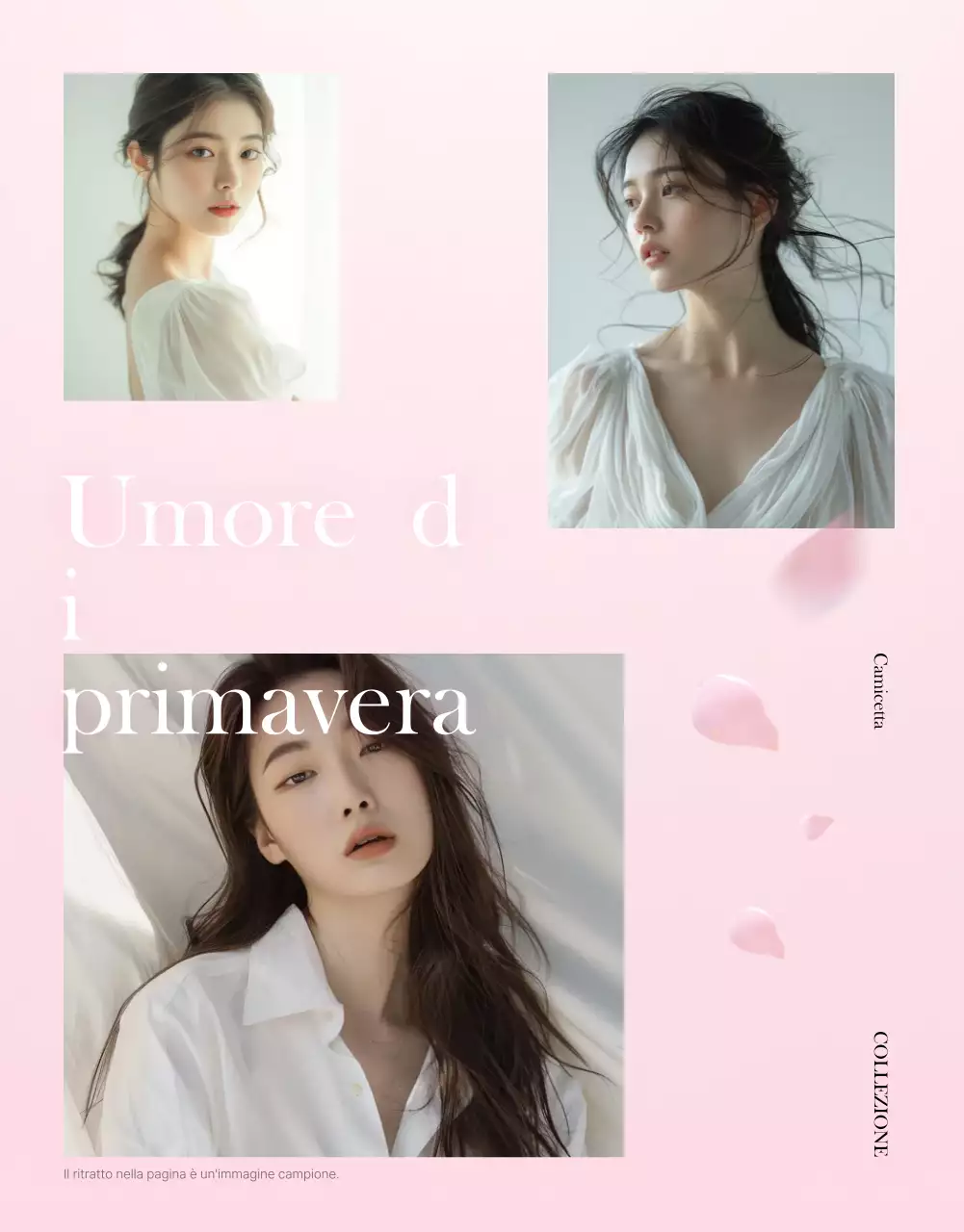 pubblicità di moda elegante rosa