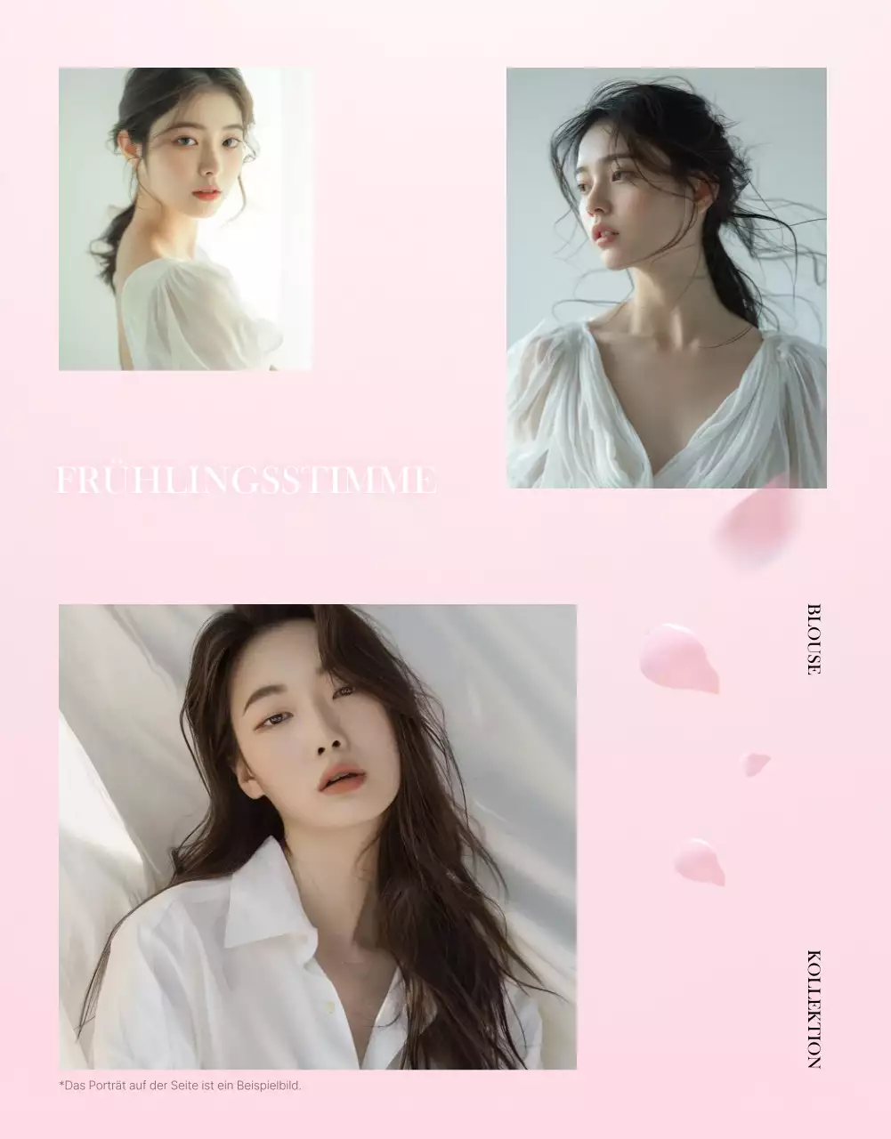 rosa elegante Modewerbung