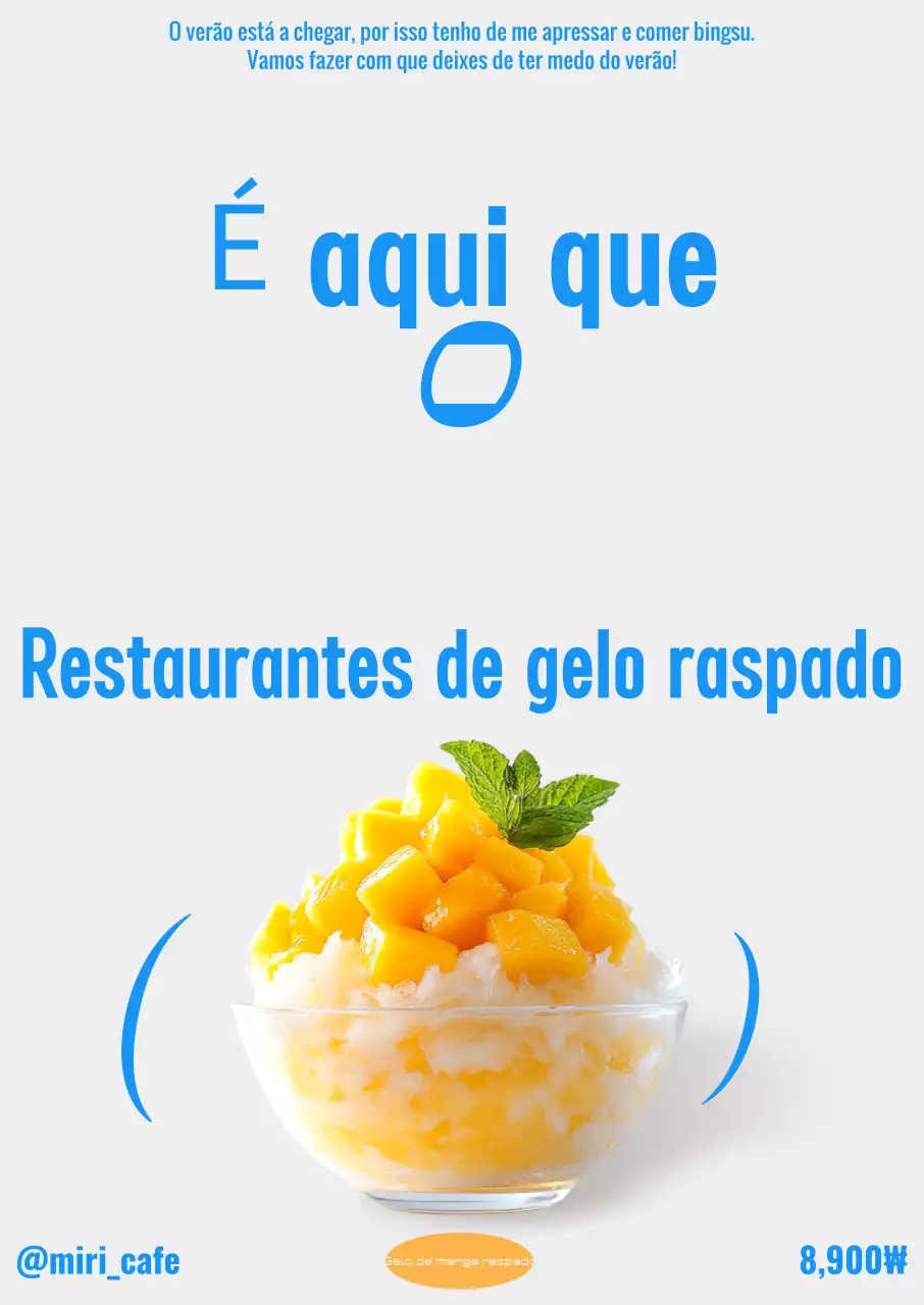 Propaganda de sobremesa moderna azul