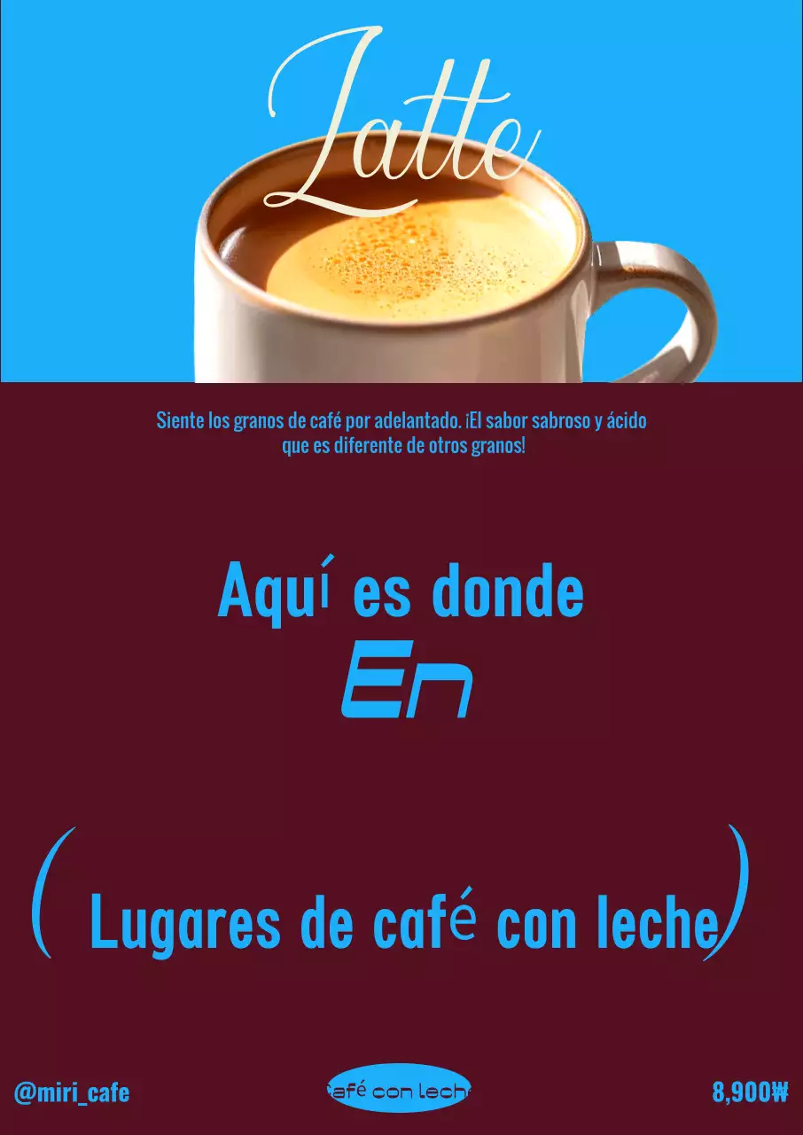 Anuncio de café Sky Blue Pop