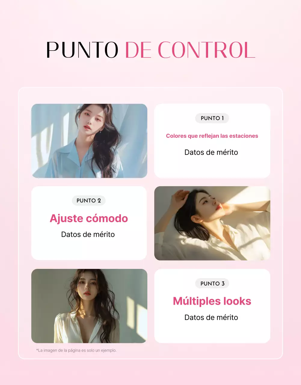 Anuncio de moda elegante en color rosa