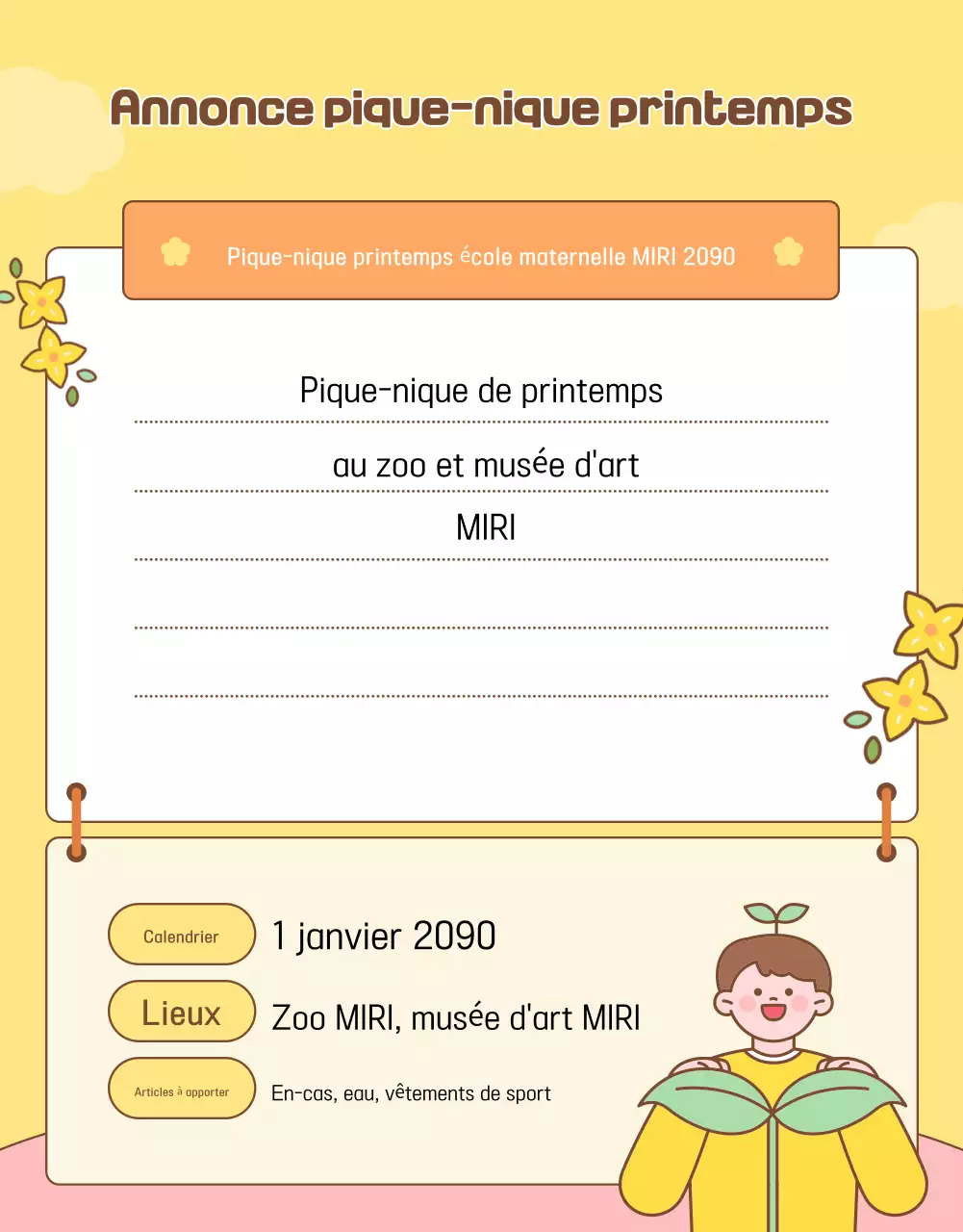 Guide de la maternelle Yellow Baby