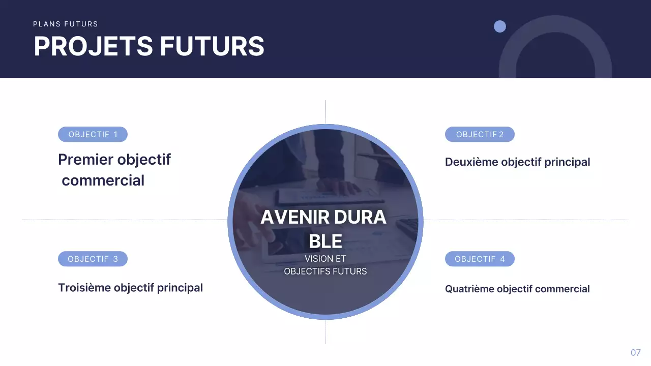 Rapport d'activité moderne bleu