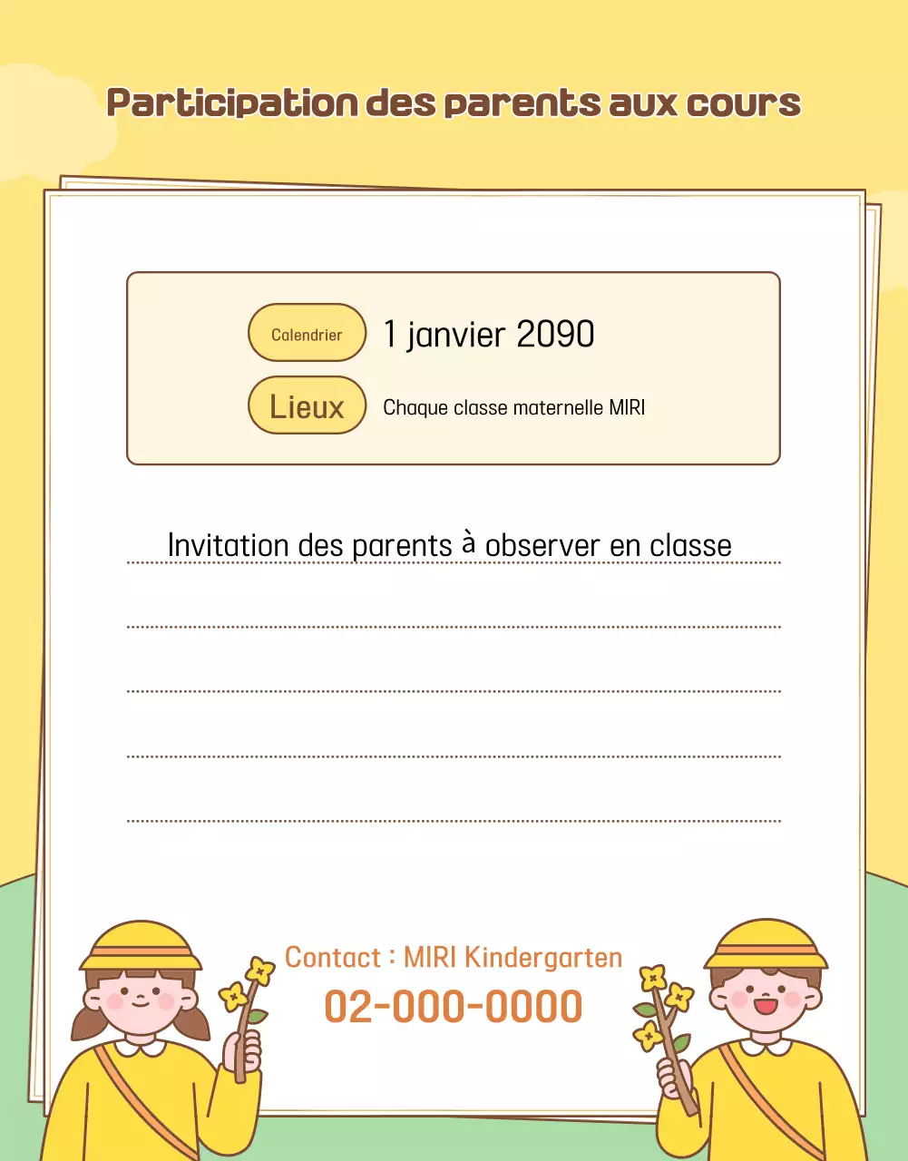 Guide de la maternelle Yellow Baby
