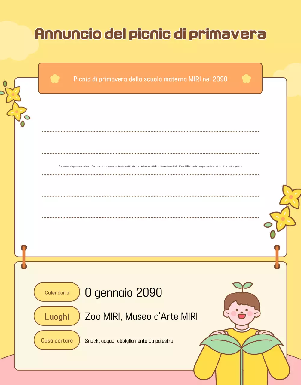 Guida per l'asilo nido Yellow Baby